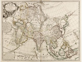 DELISLE, G. -  L'Asie. Dressee sur les observations de l'Academie [Royale] des Sciences et quelques autres, et sur les memoires les plus recens. Par G. de l'Isle, Geographe. A Paris, chez l'Auteur Rue des Canettes préz de St. Sulpice. . .